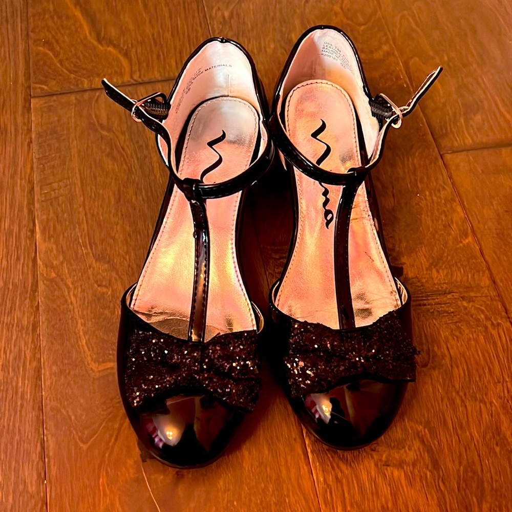 Nina Black Little girl heels